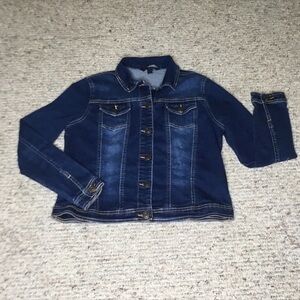 Baccini Like New Trucker Blue Jean Button Down Short Casual Stylish Jacket PS